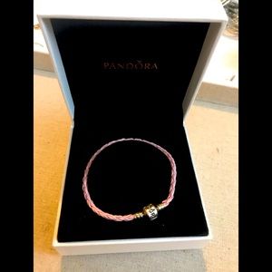 Gently used Pandora bracelet. Pink.